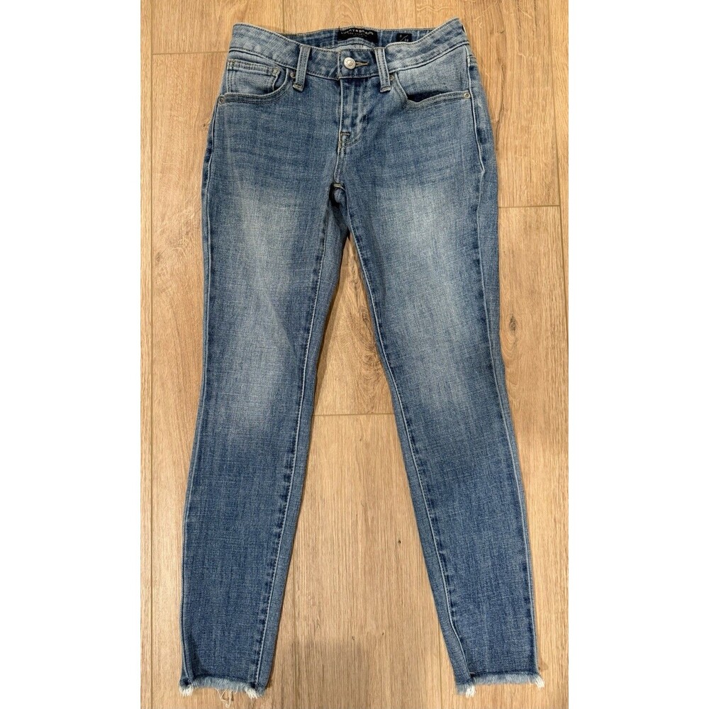 Lucky Pants Womens Blue Denim Ankle Jeans Low Rise Skinny Lolita Size 25/0